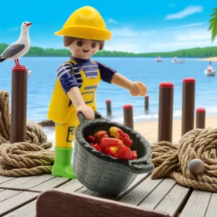 Cover Playmobil Series 10 Pescadora 6841