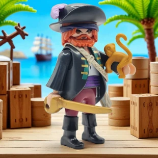 Cover Playmobil Series 10 Capitán Pirata con Changuito 6840