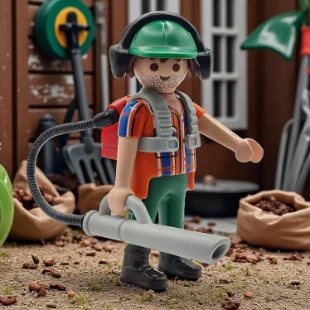 Cover Playmobil Series 10 Jardinero con Soplador de Hojas 6840