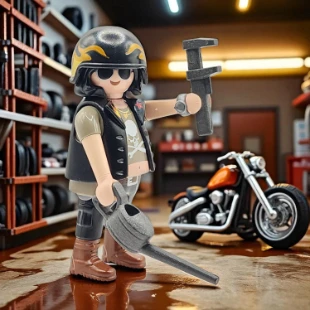 Cover Playmobil Series 13 Mecánico Biker 9332