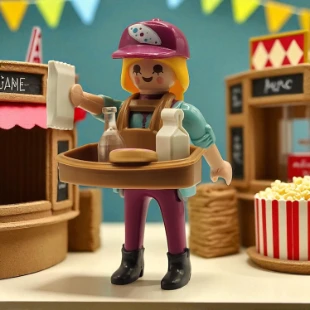 Cover Playmobil Series 14 Vendedora de Snacks 9444