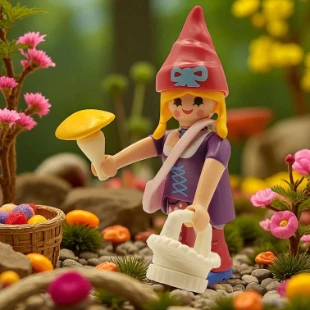 Cover Playmobil Series 17 Gnomo Recolectora de Hongos 70243