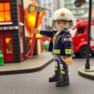 Cover Playmobil Series 17 Bombera 70243