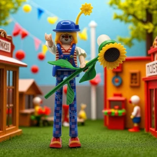 Cover Playmobil Series 18 Payasita Con Zancos 70370