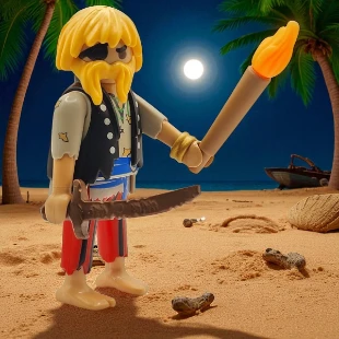 Cover Playmobil Series 18 Pirata Náufrago 70369