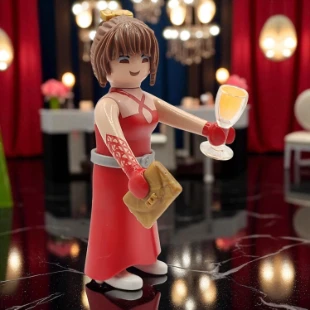 Cover Playmobil Series 20 La Mujer Del Vestido Rojo 70149
