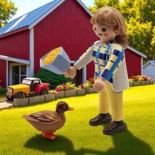 Cover Playmobil Series 20 Mujer con Pato 70149