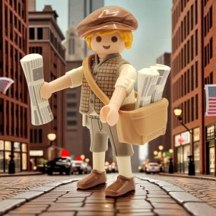 Cover Playmobil Series 26 Newsboy 71605