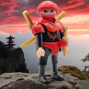 Cover Playmobil Series 12 Ninja Rojo 9241