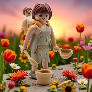 Cover Playmobil Series 01 Mujer de las Cavernas con Niño 5204