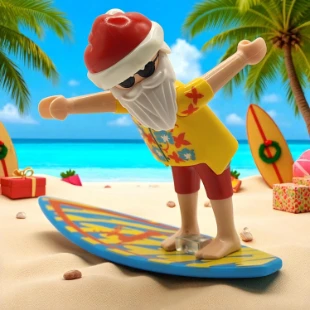 Cover Playmobil Series 06 Santa Surfer 5458
