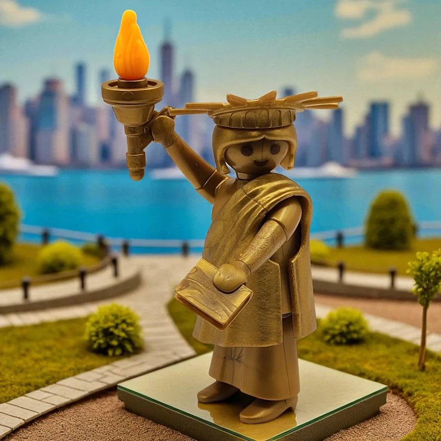 Estatua de la Libertad cobriza - Series 12 9242 Destacada