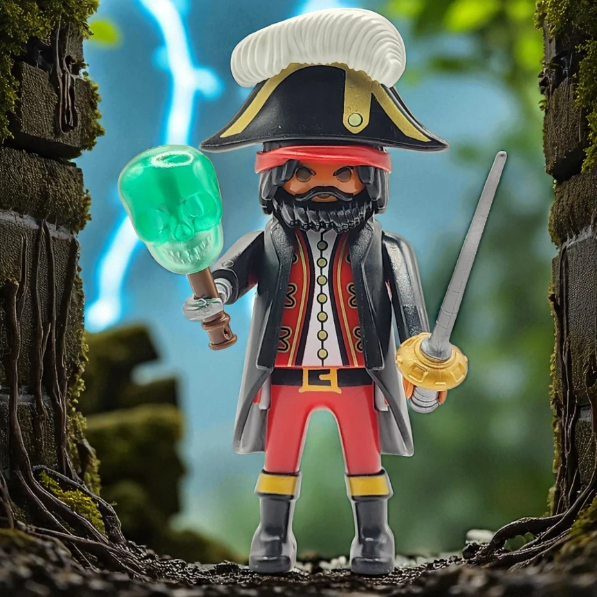 Capitán Pirata con Calavera de Cristal - Series 2 5157 Destacada