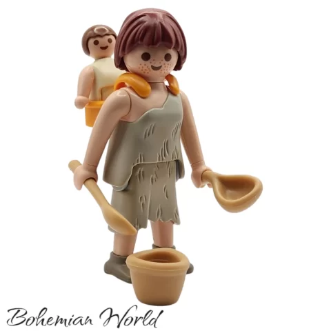 Mujer de las Cavernas con niño - Series 1 5204 Portada