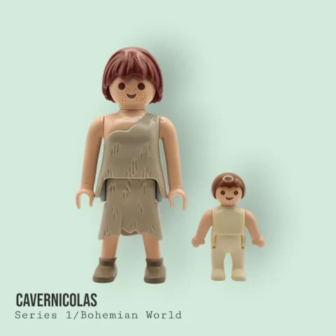 Mujer de las Cavernas con niño - Series 1 5204 Archivo