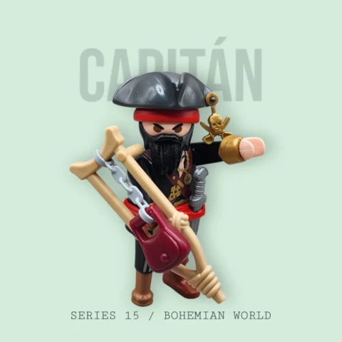 Capitán Pirata con Muleta - Playmobil Figures - Series 15 70025 Portada 2
