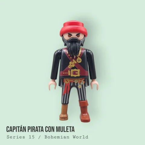 Capitán Pirata con Muleta - Playmobil Figures - Series 15 70025 Archivo