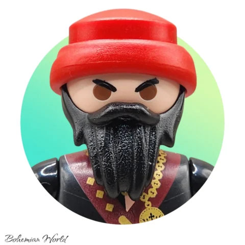 Capitán Pirata con Muleta - Playmobil Figures - Series 15 70025 Perfil
