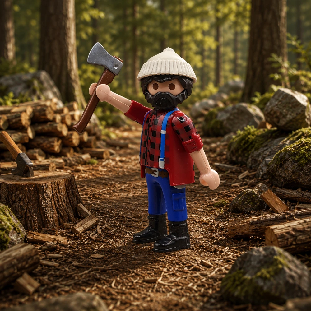 Leñador - Playmobil Figures - Series 15 70025 Destacada