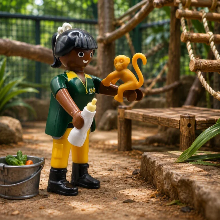 Cuidadora de Zoologico con Mono - Playmobil Figures - Series 16 70160 Destacada
