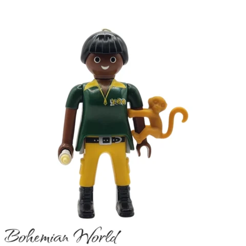 Cuidadora de Zoologico con Mono - Playmobil Figures - Series 16 70160 Frente