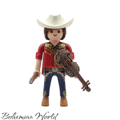 serie22-70734-Fiddler del Oeste -505-2Front Fiddler del Oeste - Playmobil Figures - Series 22 70734 Frente