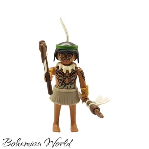 serie22-70734-Guerrero Maorí-506-2Front Guerrero Maorí - Playmobil Figures - Series 22 70734 Frente