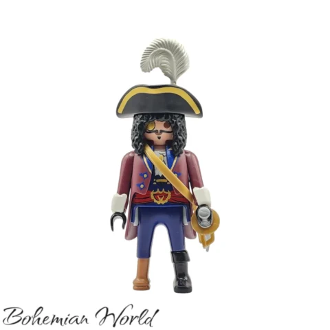 serie22-70734-Pirata-508-2Front Capitán Pirata Aristocrático - Playmobil Figures - Series 22 70734 Frente