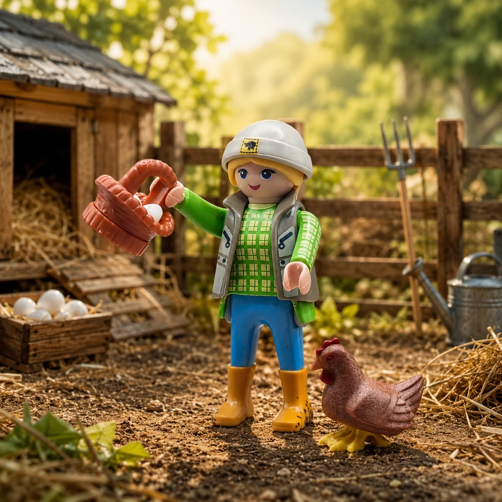Granjera con Gallina - Series 23 Niñas Playmobil Figures - 70639 Destacada