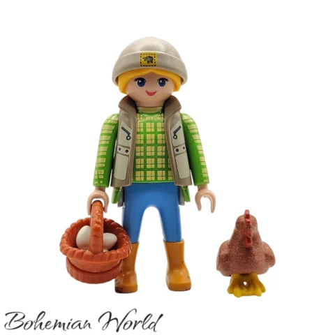 Granjera con Gallina - Series 23 Niñas Playmobil Figures - 70639 Frente