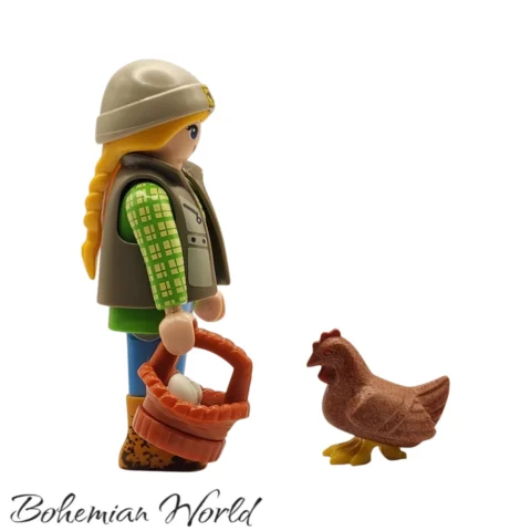 Granjera con Gallina - Series 23 Niñas Playmobil Figures - 70639 Derecha