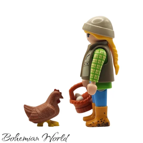 Granjera con Gallina - Series 23 Niñas Playmobil Figures - 70639 Izquierda