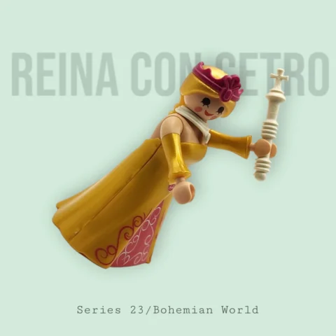 serie23-70639-Reina-551-6Cover2 Reina Medieval Dorada - Series 23 Niñas Playmobil Figures - 70639 Portada 2