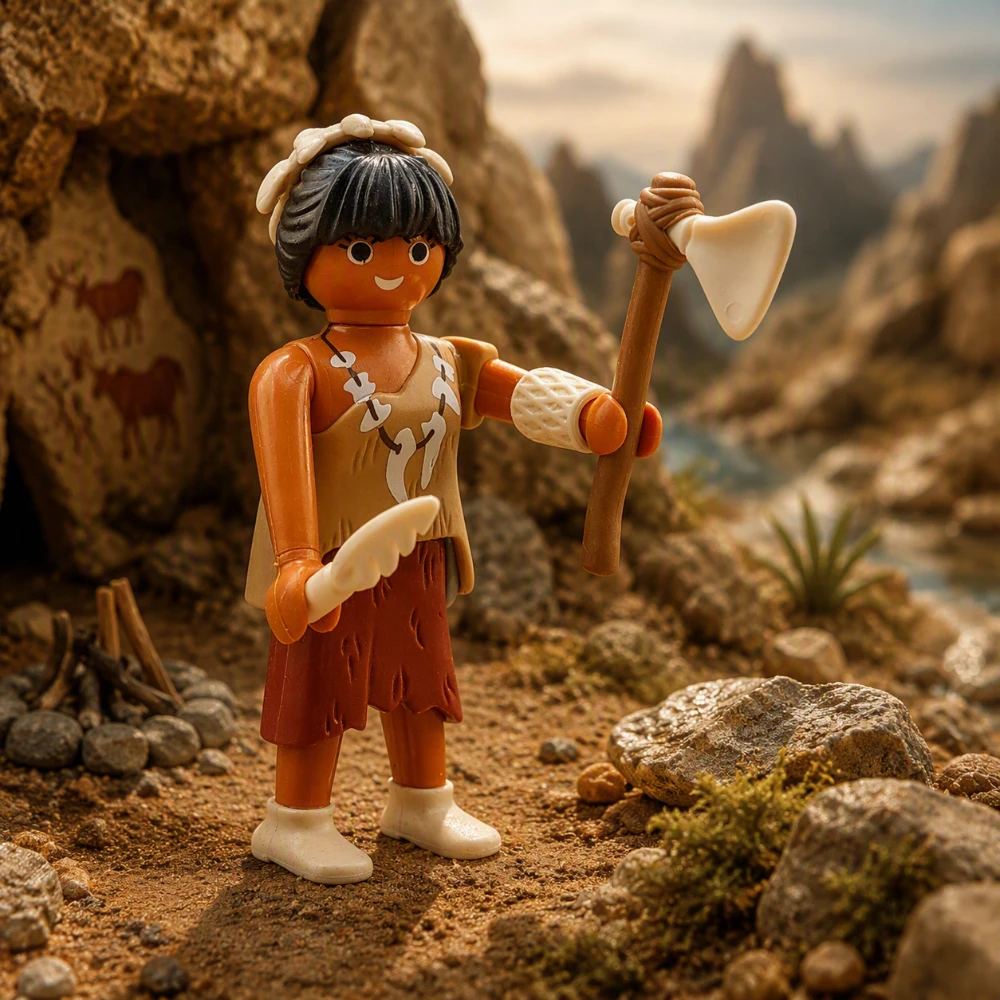 Cazadora Prehistórica - Playmobil Figures - Series 14 9444 Destacada