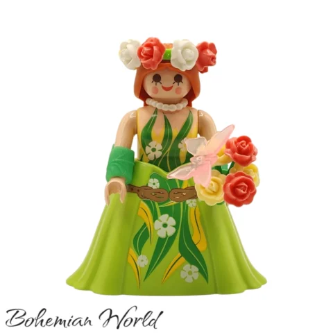serie14-9444-Vestido-325-2Front Novia Floral de Primavera - Playmobil Figures - Series 14 9444 Frente